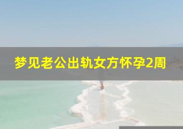 梦见老公出轨女方怀孕2周