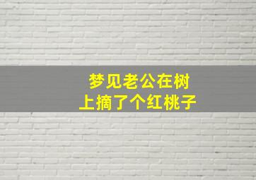 梦见老公在树上摘了个红桃子