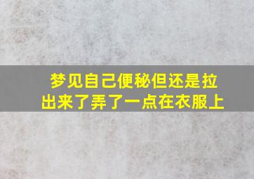 梦见自己便秘但还是拉出来了弄了一点在衣服上