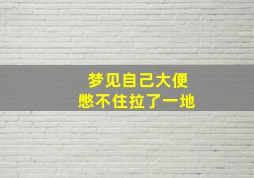 梦见自己大便憋不住拉了一地