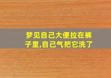 梦见自己大便拉在裤子里,自己气把它洗了