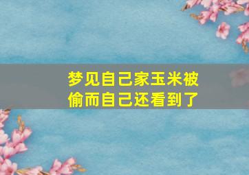 梦见自己家玉米被偷而自己还看到了