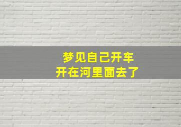 梦见自己开车开在河里面去了