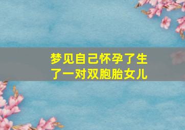 梦见自己怀孕了生了一对双胞胎女儿