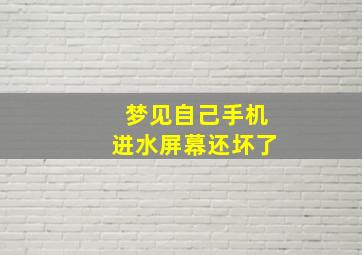 梦见自己手机进水屏幕还坏了