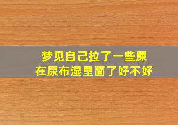 梦见自己拉了一些屎在尿布湿里面了好不好