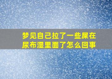 梦见自己拉了一些屎在尿布湿里面了怎么回事