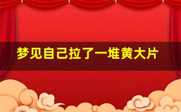 梦见自己拉了一堆黄大片