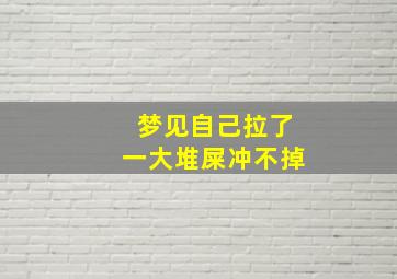 梦见自己拉了一大堆屎冲不掉