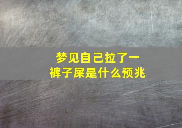 梦见自己拉了一裤子屎是什么预兆