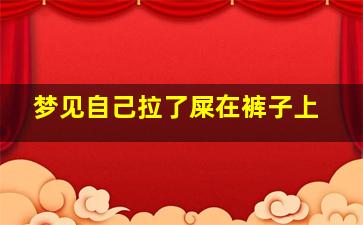 梦见自己拉了屎在裤子上