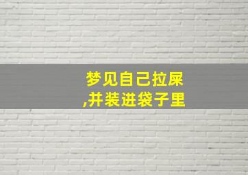 梦见自己拉屎,并装进袋子里