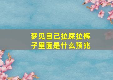 梦见自己拉屎拉裤子里面是什么预兆