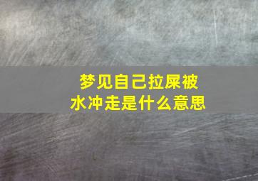 梦见自己拉屎被水冲走是什么意思