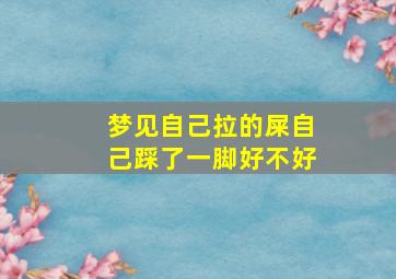 梦见自己拉的屎自己踩了一脚好不好