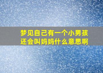 梦见自己有一个小男孩还会叫妈妈什么意思啊