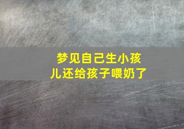 梦见自己生小孩儿还给孩子喂奶了