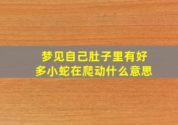 梦见自己肚子里有好多小蛇在爬动什么意思