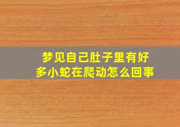 梦见自己肚子里有好多小蛇在爬动怎么回事