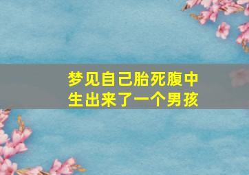 梦见自己胎死腹中生出来了一个男孩