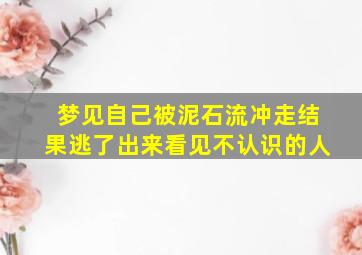 梦见自己被泥石流冲走结果逃了出来看见不认识的人