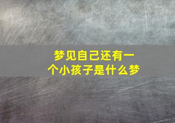 梦见自己还有一个小孩子是什么梦