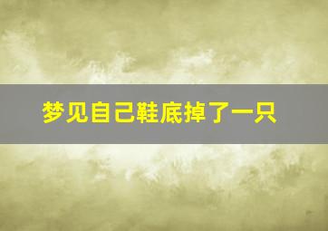 梦见自己鞋底掉了一只