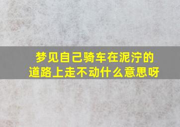 梦见自己骑车在泥泞的道路上走不动什么意思呀