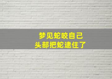 梦见蛇咬自己头部把蛇逮住了