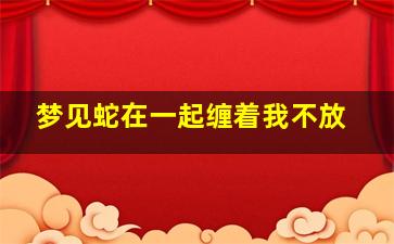 梦见蛇在一起缠着我不放