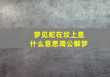 梦见蛇在坟上是什么意思周公解梦