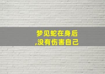 梦见蛇在身后,没有伤害自己