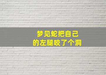 梦见蛇把自己的左腿咬了个洞