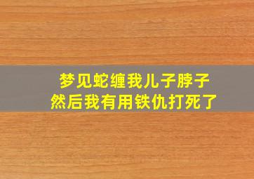 梦见蛇缠我儿子脖子然后我有用铁仇打死了