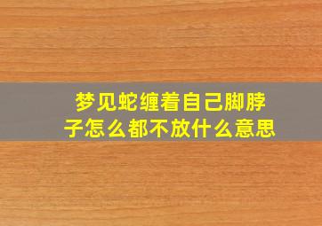 梦见蛇缠着自己脚脖子怎么都不放什么意思