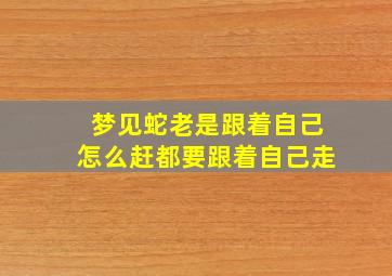 梦见蛇老是跟着自己怎么赶都要跟着自己走