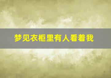 梦见衣柜里有人看着我