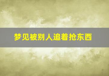 梦见被别人追着抢东西