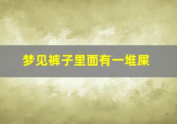 梦见裤子里面有一堆屎