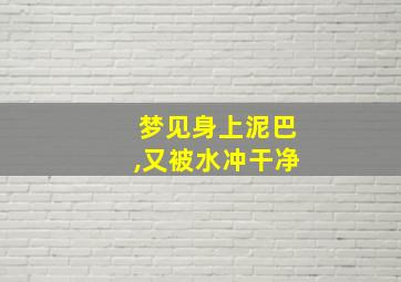 梦见身上泥巴,又被水冲干净