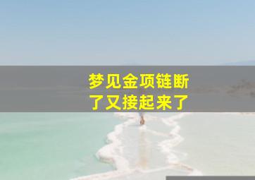 梦见金项链断了又接起来了