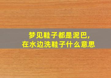 梦见鞋子都是泥巴,在水边洗鞋子什么意思