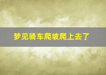 梦见骑车爬坡爬上去了