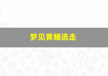 梦见黄鳝逃走