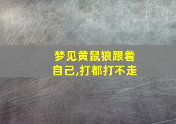 梦见黄鼠狼跟着自己,打都打不走