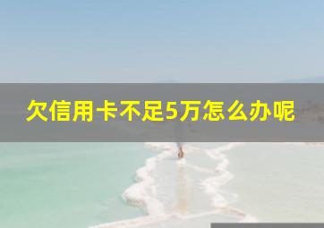 欠信用卡不足5万怎么办呢