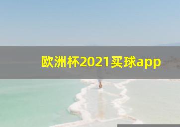 欧洲杯2021买球app