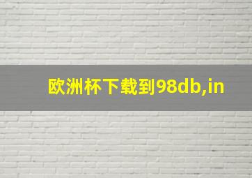 欧洲杯下载到98db,in