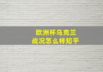 欧洲杯乌克兰战况怎么样知乎