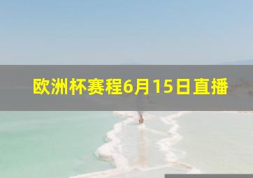 欧洲杯赛程6月15日直播